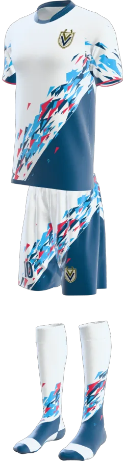 Nairn 3 design as a soccer game kit: jersey, shorts, socks