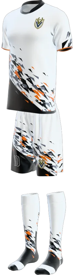 Dorset 4 design as a soccer game kit: jersey, shorts, socks