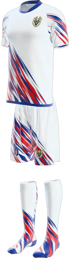 Harlow 4 design as a soccer game kit: jersey, shorts, socks