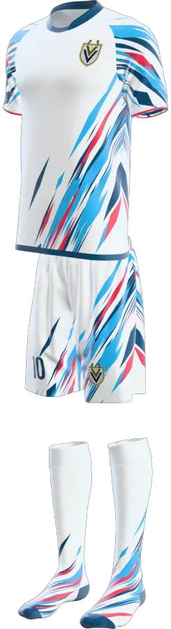 Ventnor 4 design as a soccer game kit: jersey, shorts, socks