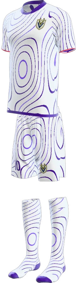 Eden 4 design as a soccer game kit: jersey, shorts, socks