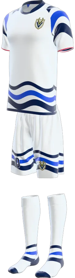 Quorn 3 design as a soccer game kit: jersey, shorts, socks