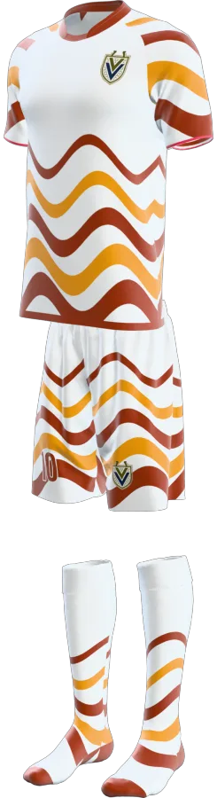 Galloway 4 design as a soccer game kit: jersey, shorts, socks
