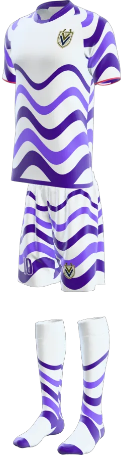 Ullswater 4 design as a soccer game kit: jersey, shorts, socks